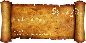 Szoó Ábel névjegykártya