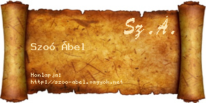 Szoó Ábel névjegykártya